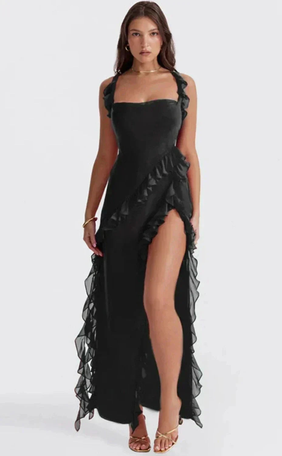 Lorel | Vestido elegante con piernas abiertas