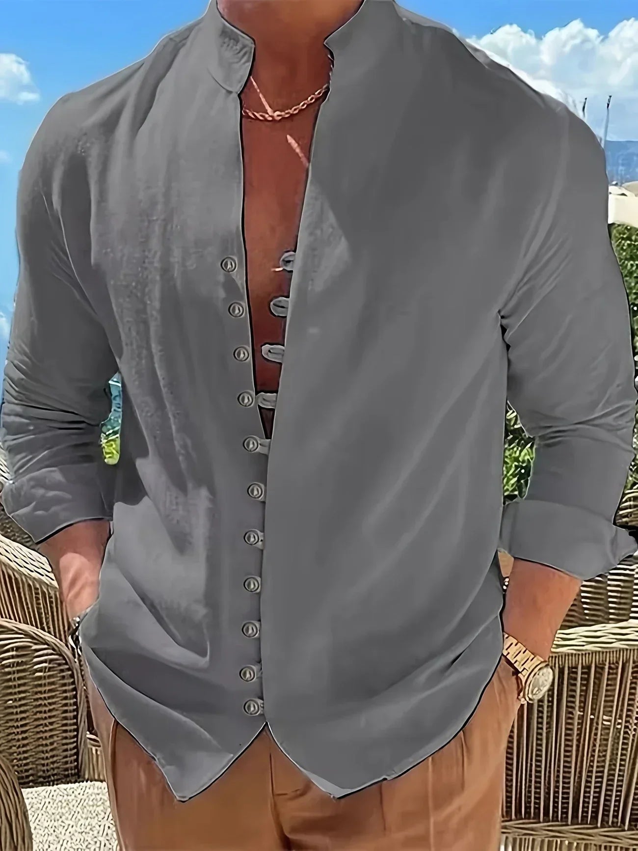 Lorel | Camisa de manga larga de algodón ligero