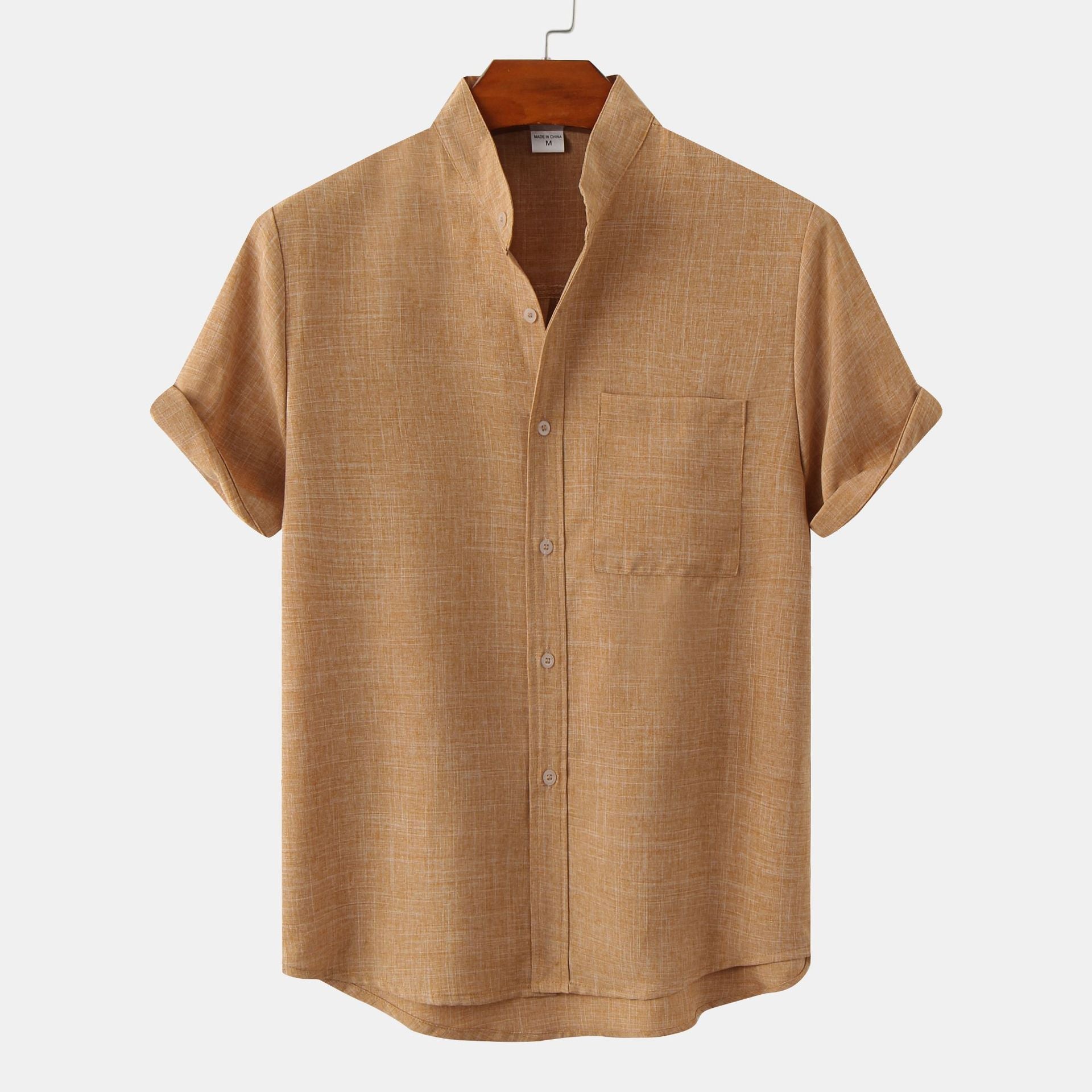 Lorel | Camisa de algodón liso con botones