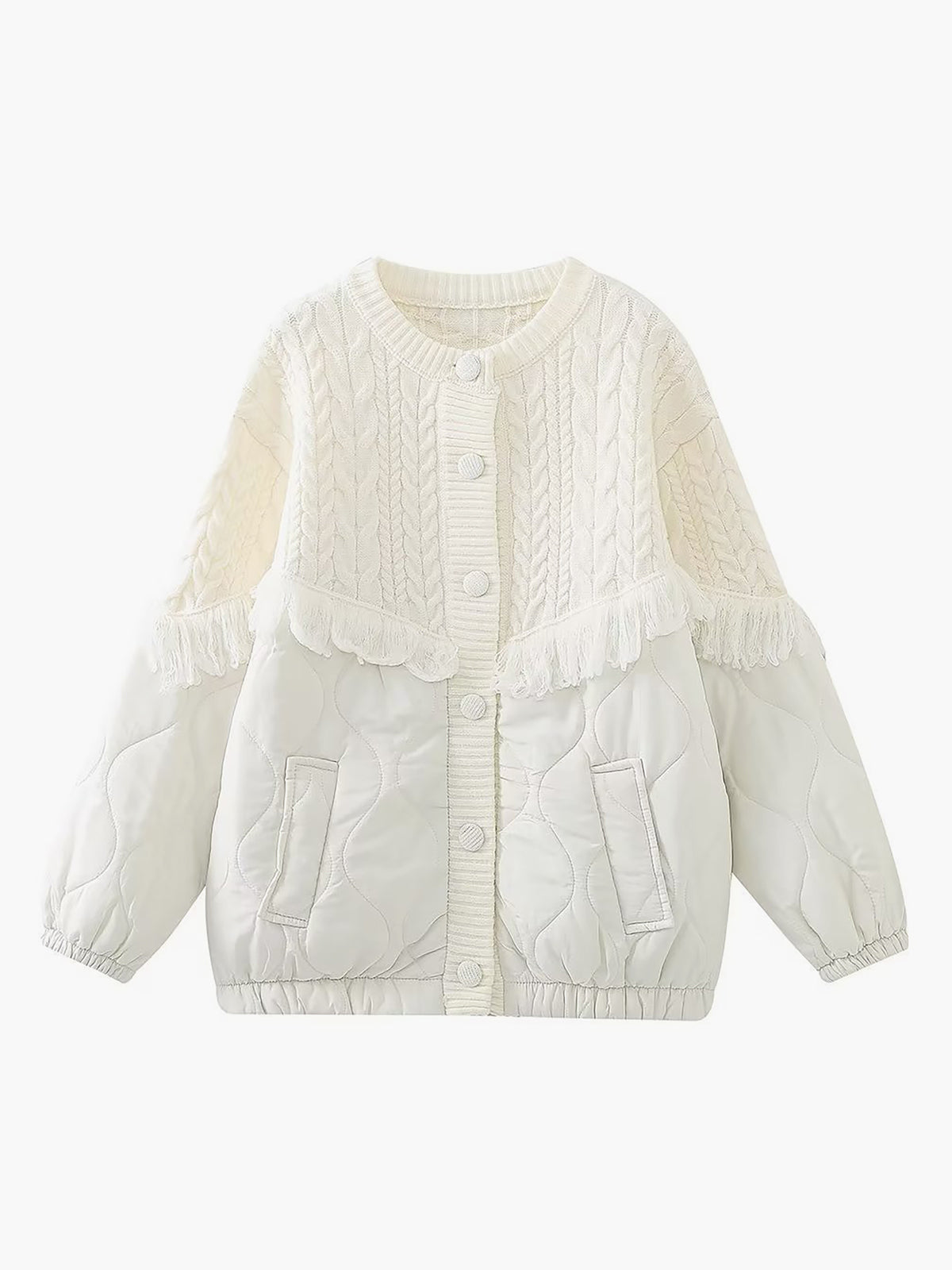 Lorel | Chaqueta tipo suéter acolchada en patchwork