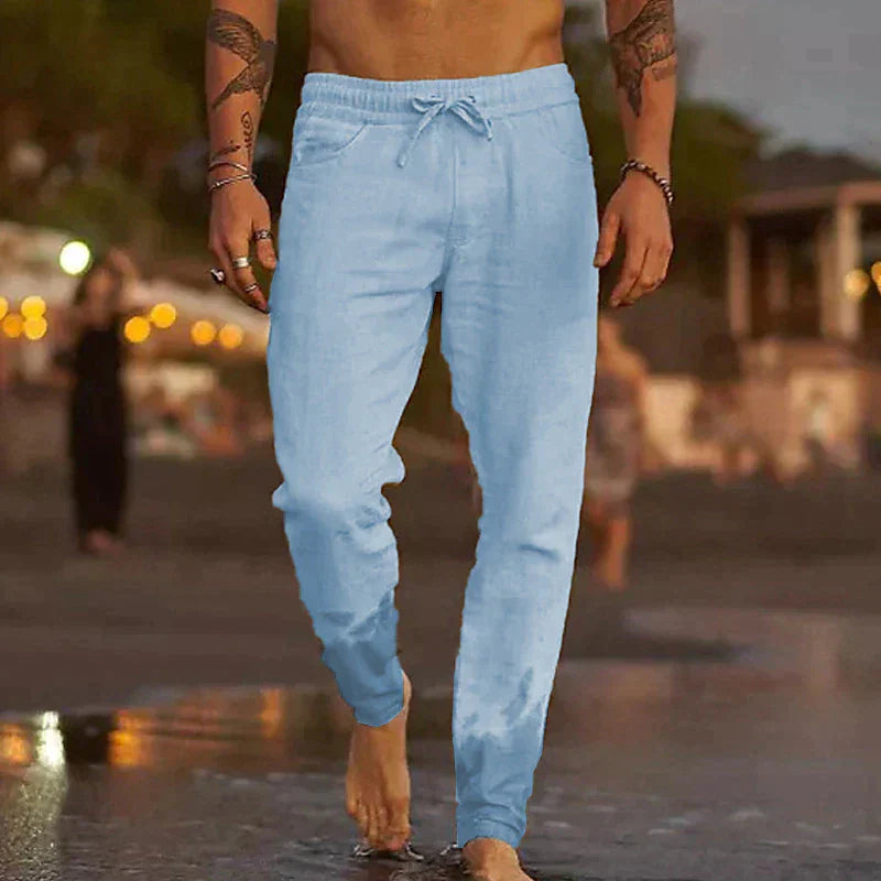 Lorel | Pantalones de playa de lino