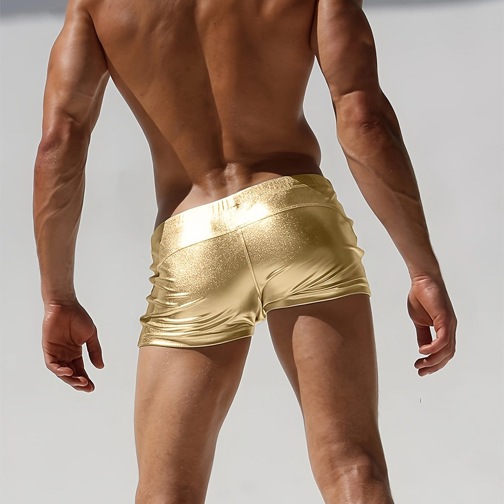 Lorel | Shorts de baño dorados Prestige