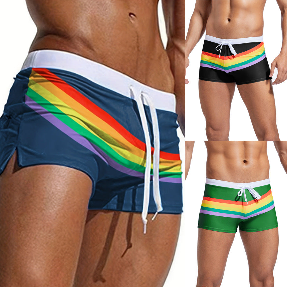 Lorel | Shorts de baño deportivos arcoíris