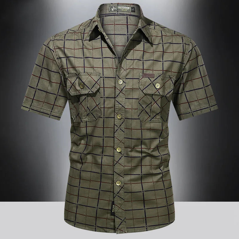 Lorel | Camisa Elegante De Cuadros De Manga Corta