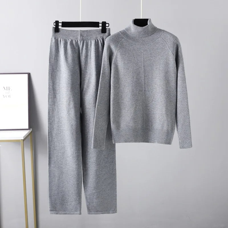 Lorel | Conjunto lounge de dos piezas tejido de ochos