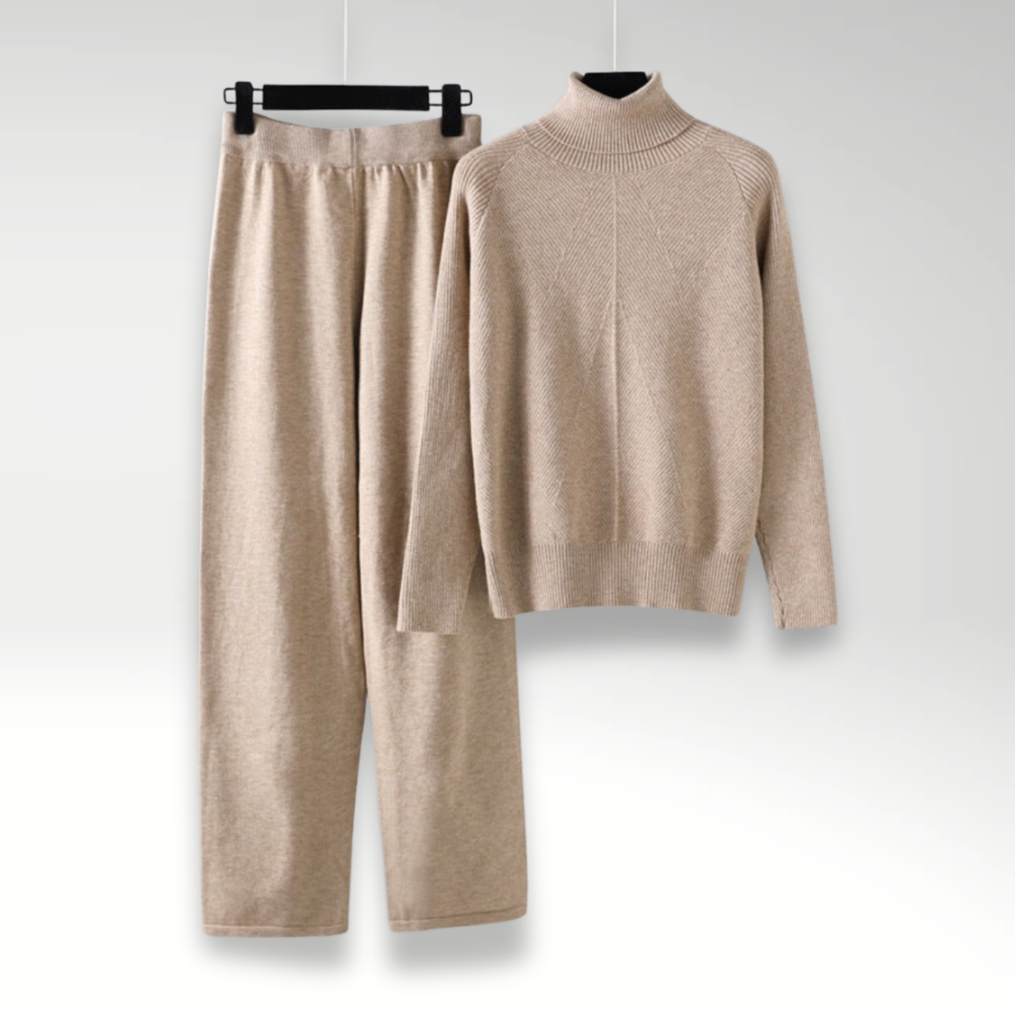Lorel | Conjunto lounge de dos piezas tejido de ochos