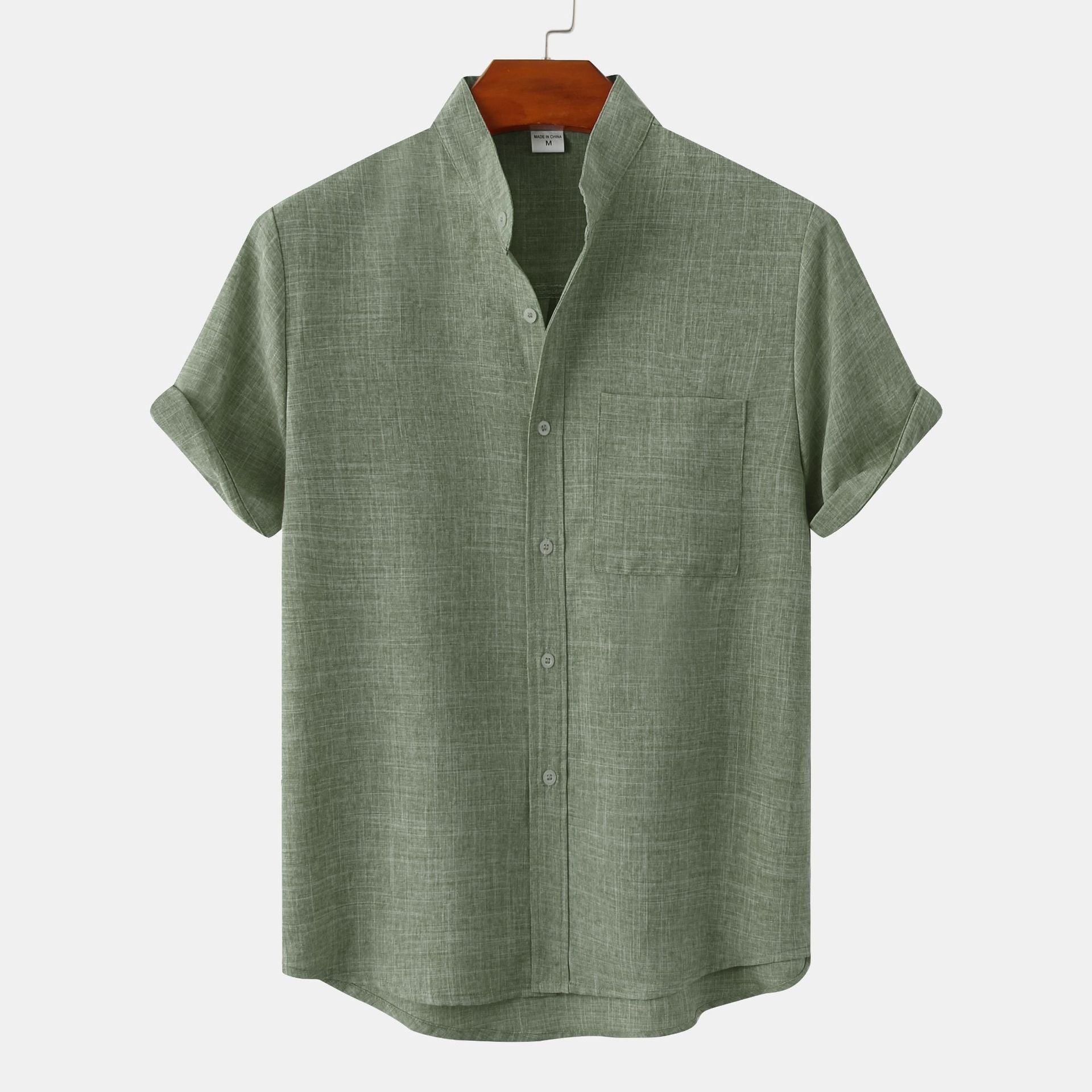 Lorel | Camisa de algodón liso con botones