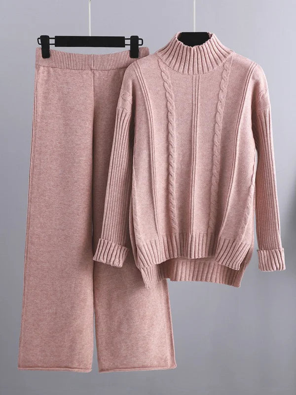 Lorel | Conjunto lounge de dos piezas tejido de ochos