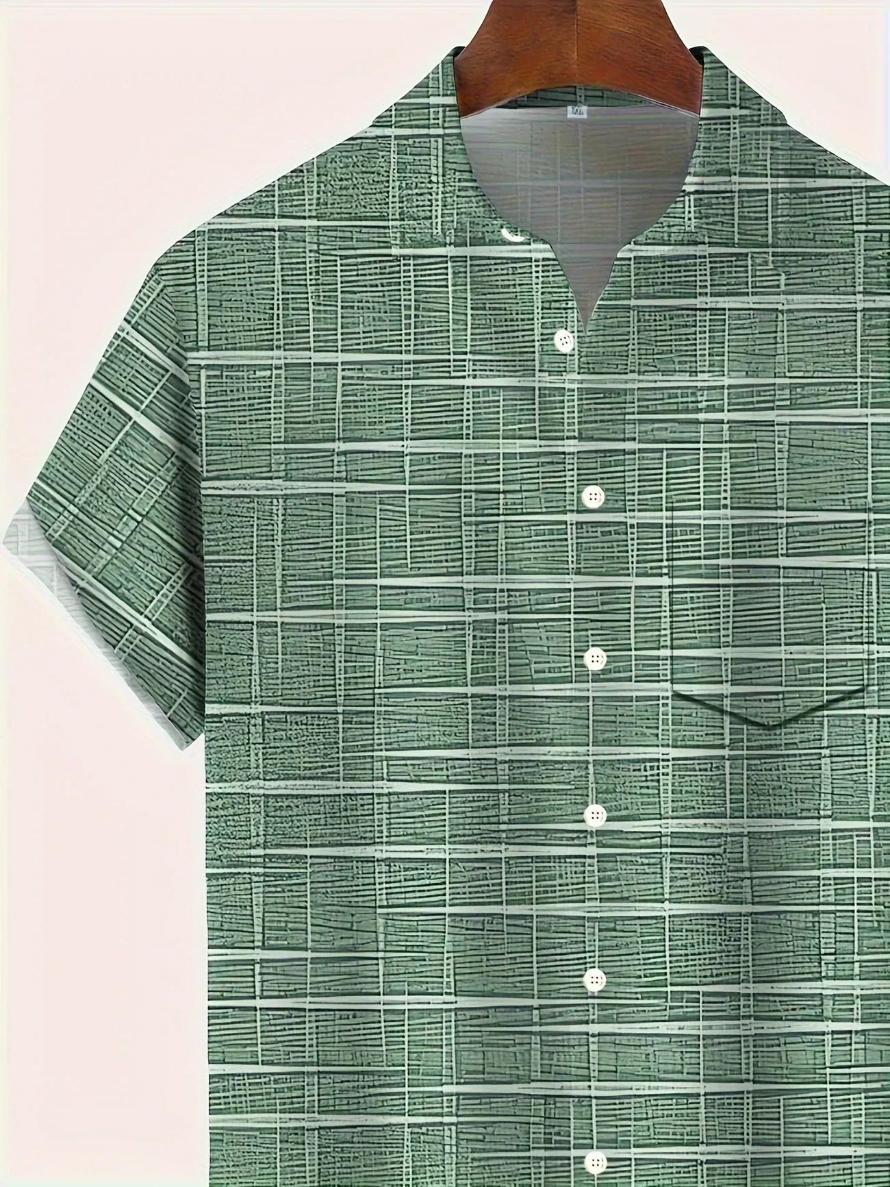 Lorel | Camisa elegante con estampado de rayas y cuadros.