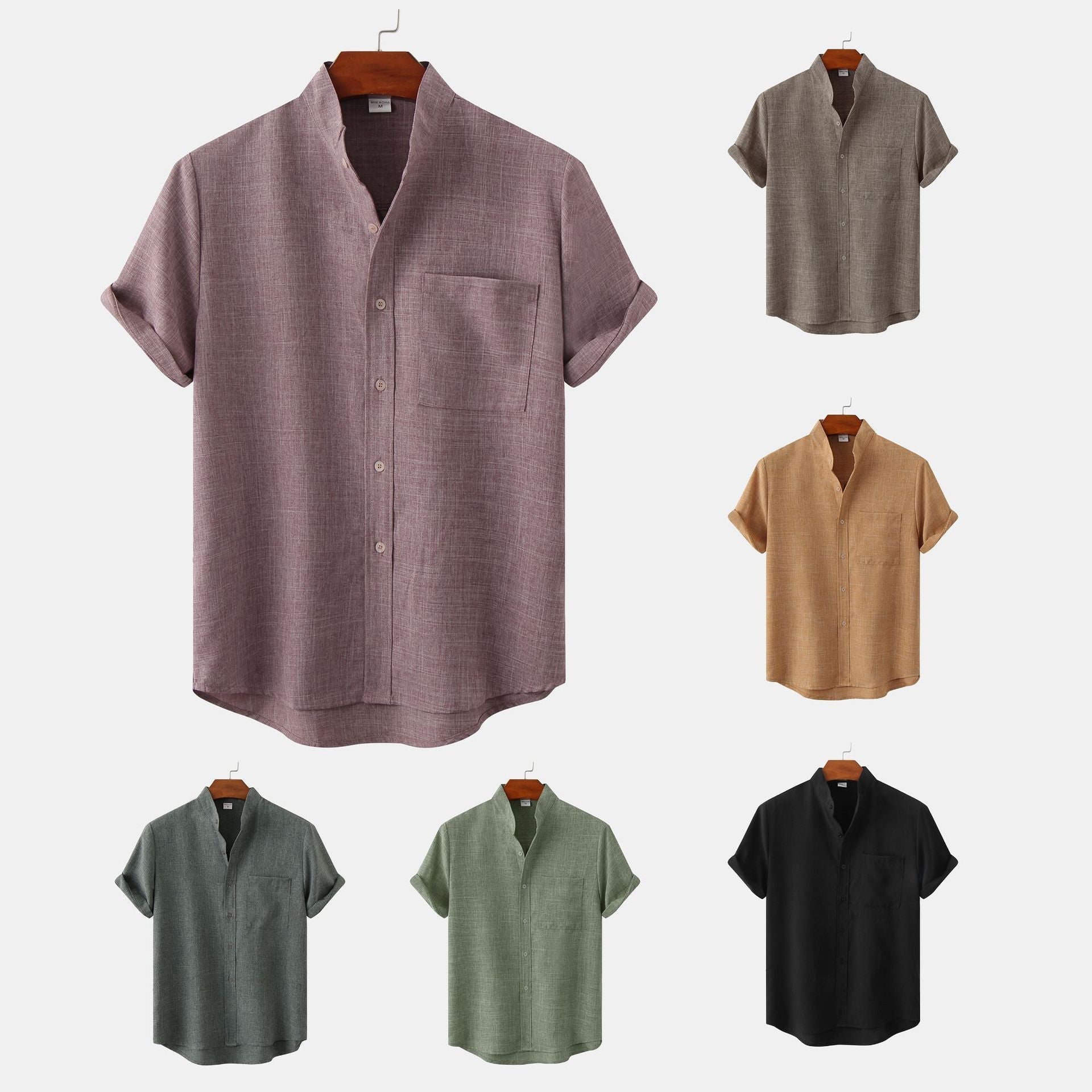 Lorel | Camisa de algodón liso con botones