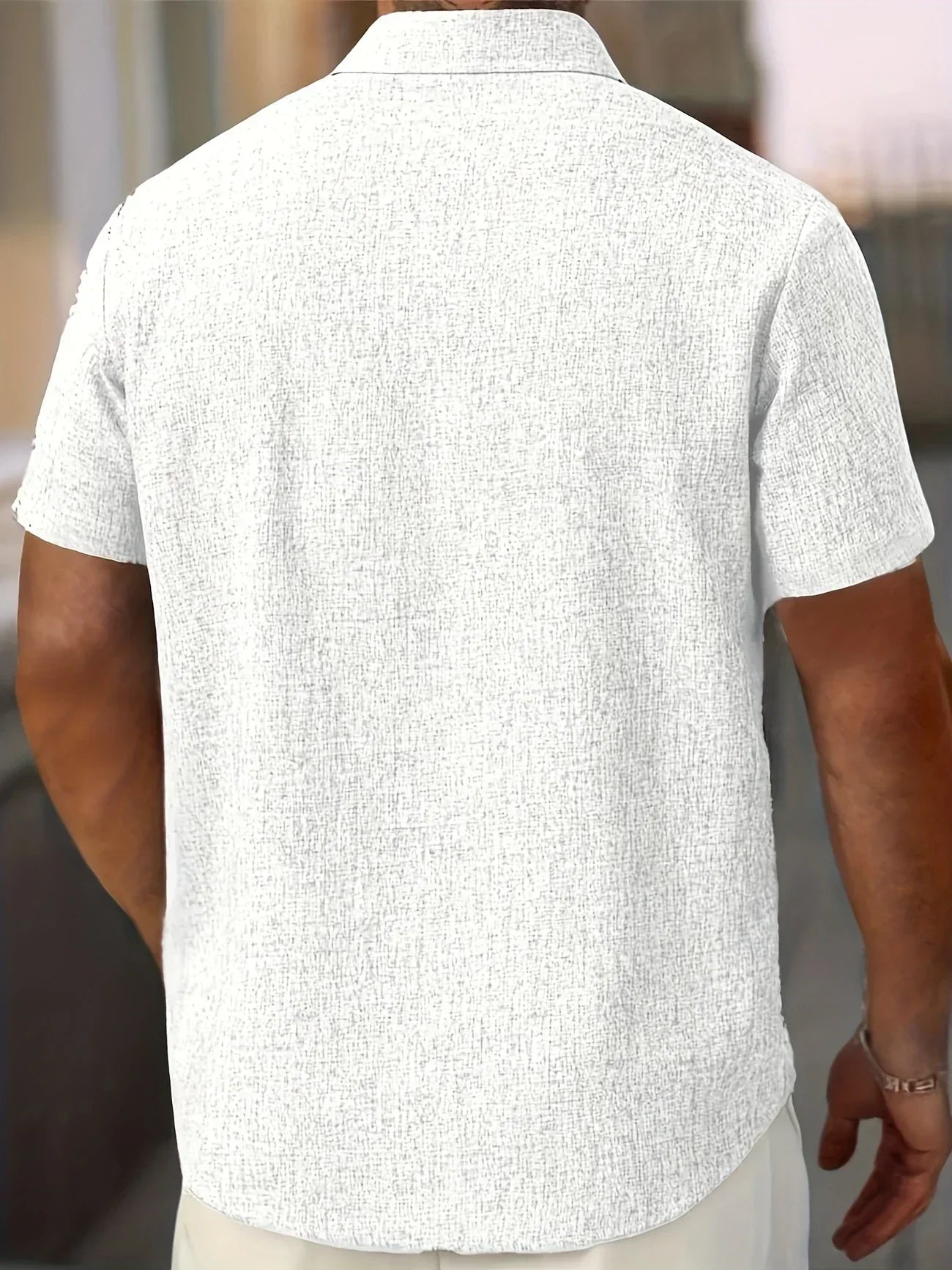 Lorel | Camisa ligera de mezcla de lino de manga corta