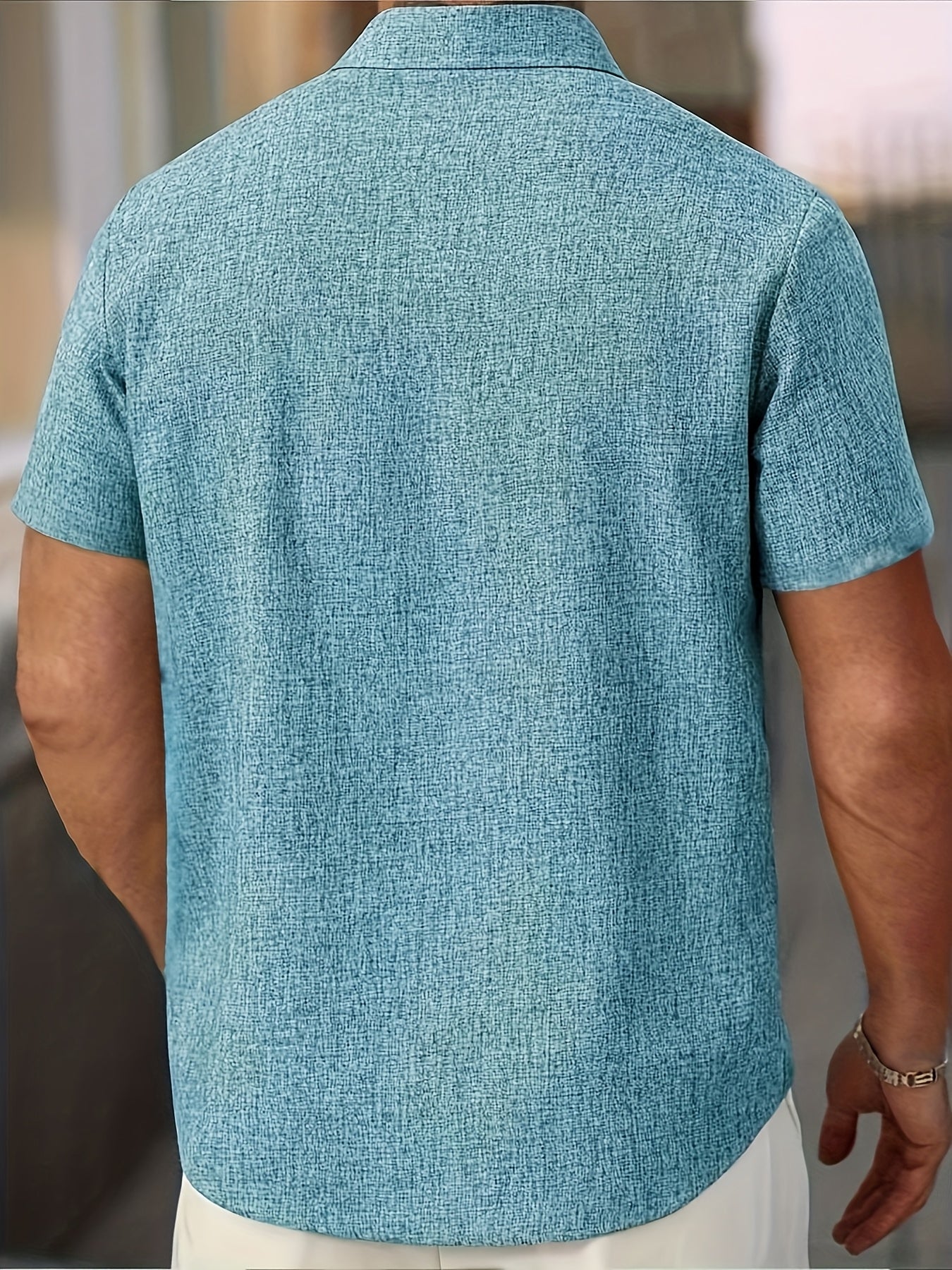Lorel | Camisa ligera de mezcla de lino de manga corta