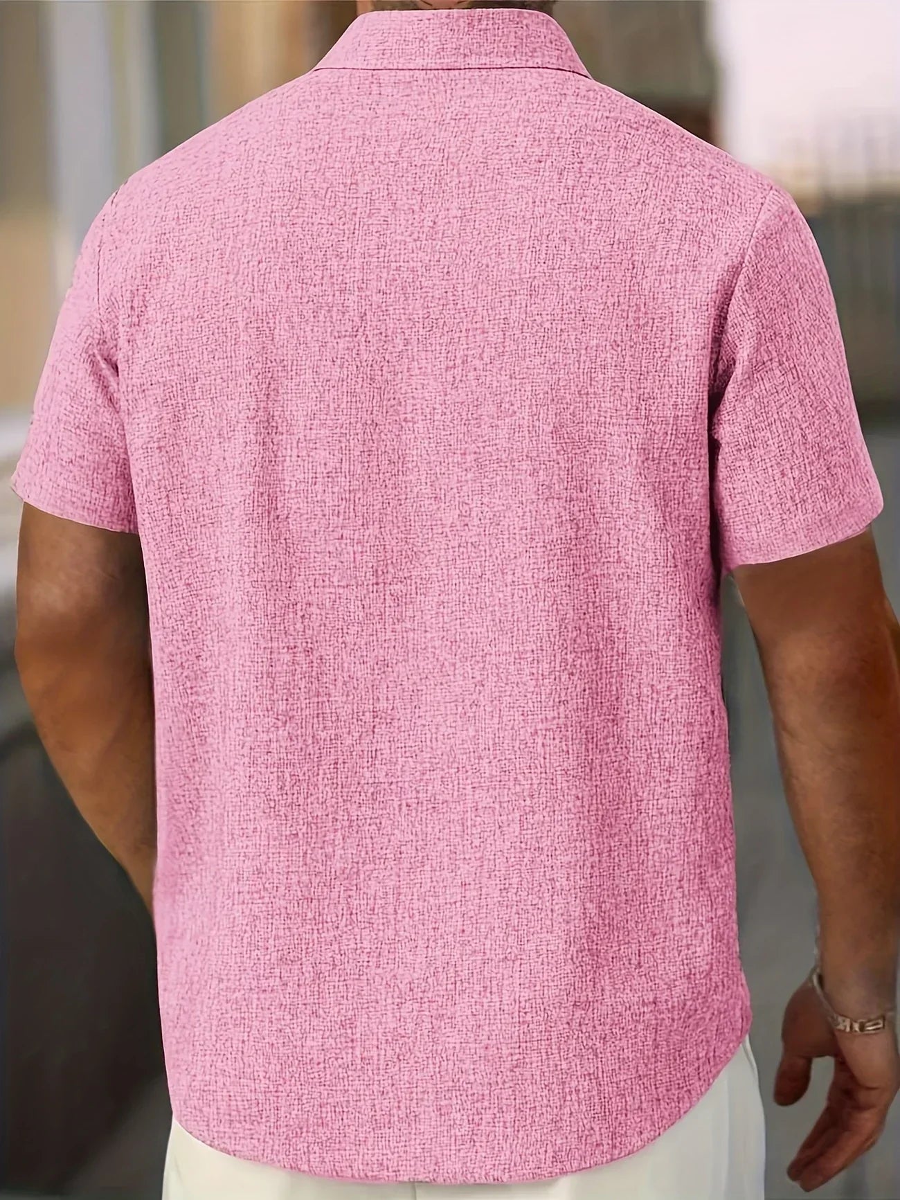 Lorel | Camisa ligera de mezcla de lino de manga corta