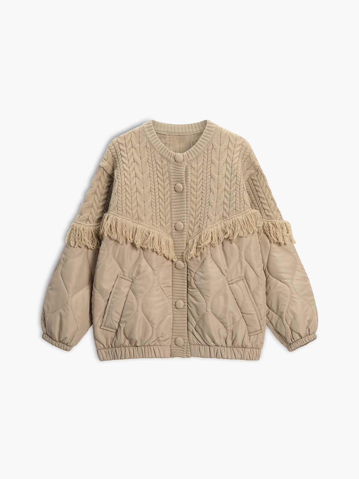 Lorel | Chaqueta tipo suéter acolchada en patchwork