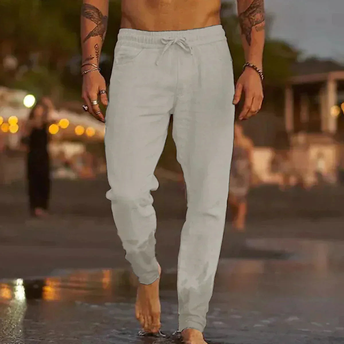Lorel | Pantalones de playa de lino
