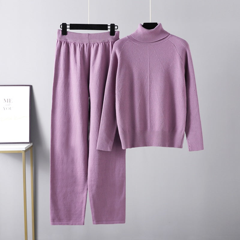 Lorel | Conjunto lounge de dos piezas tejido de ochos