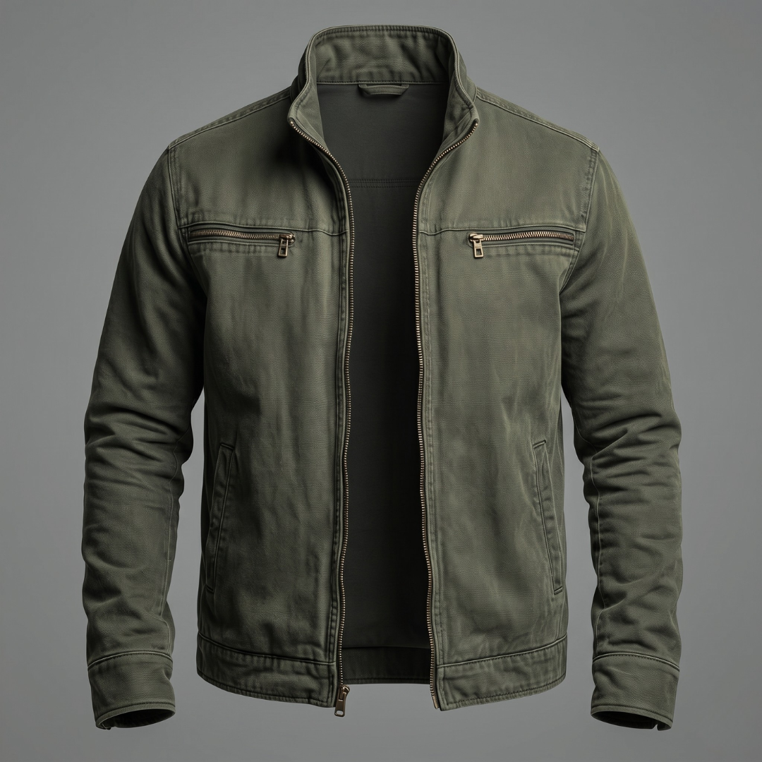 Lorel | Chaqueta de algodón vintage con cierre de cremallera