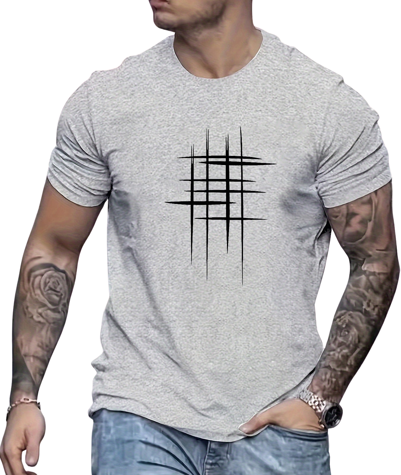 Lorel | Camiseta elegante con cuello redondo y estampado gráfico