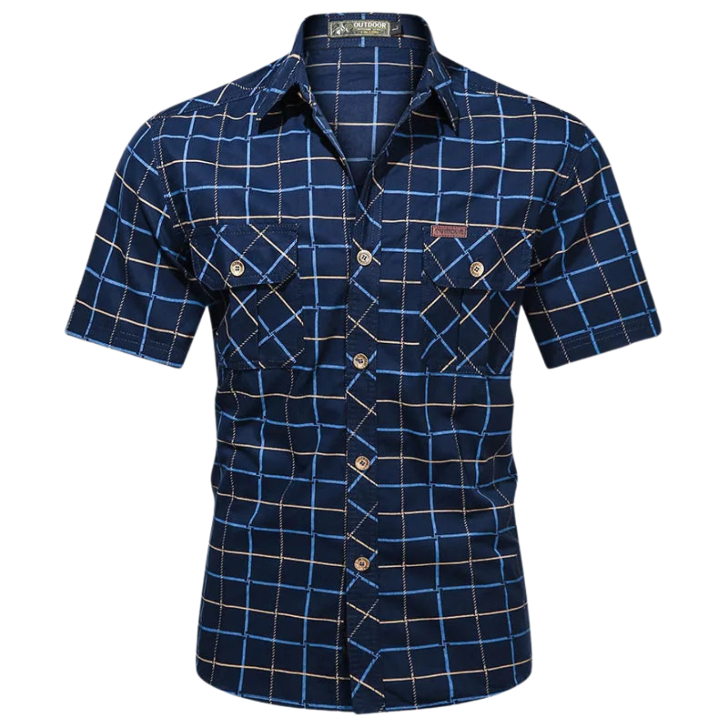 Lorel | Camisa Elegante De Cuadros De Manga Corta
