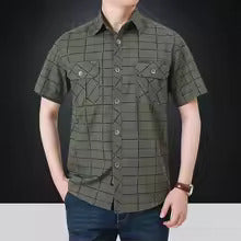Lorel | Camisa Elegante De Cuadros De Manga Corta