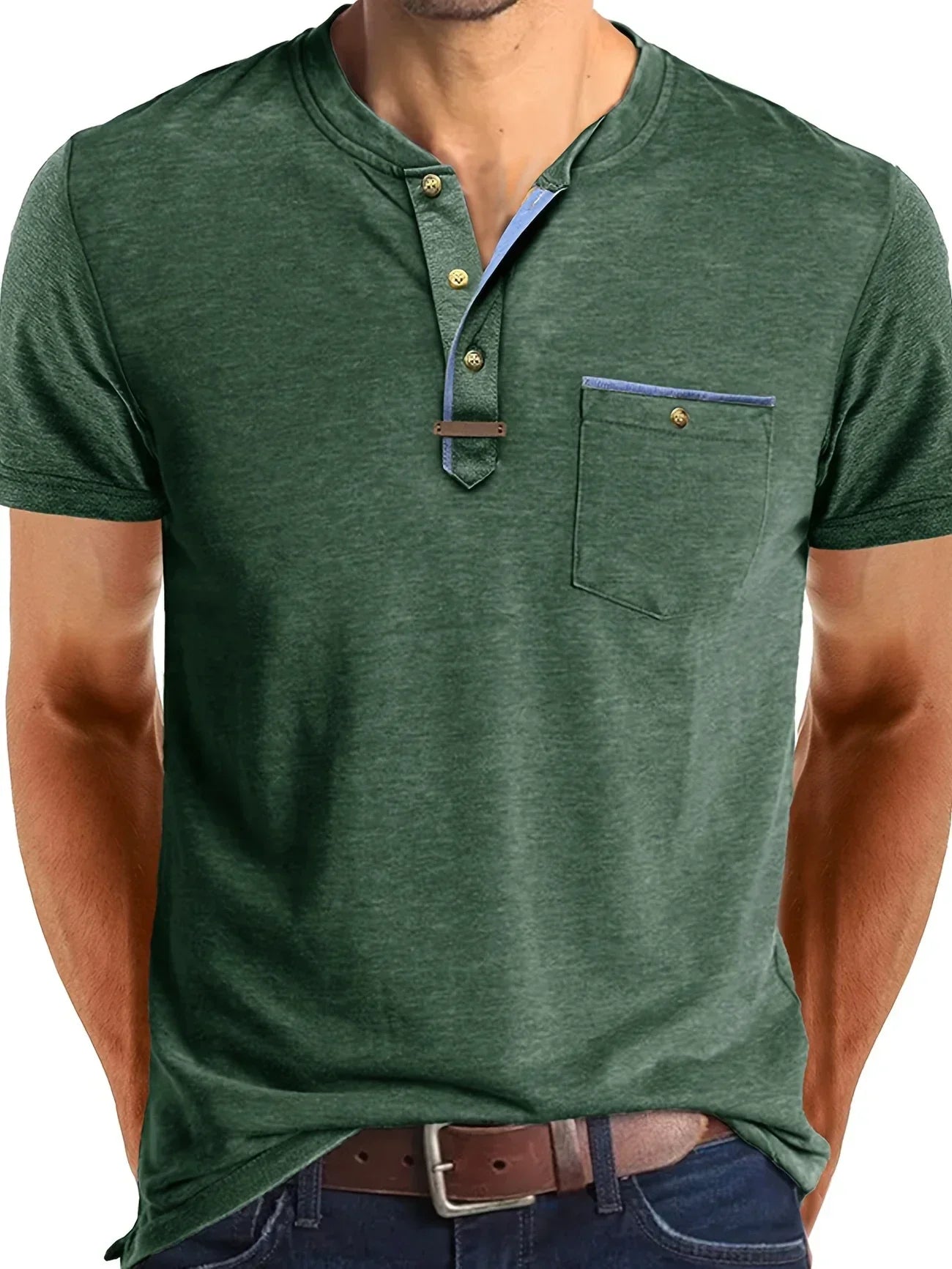 Lorel | Camiseta elegante con cuello redondo y bolsillo