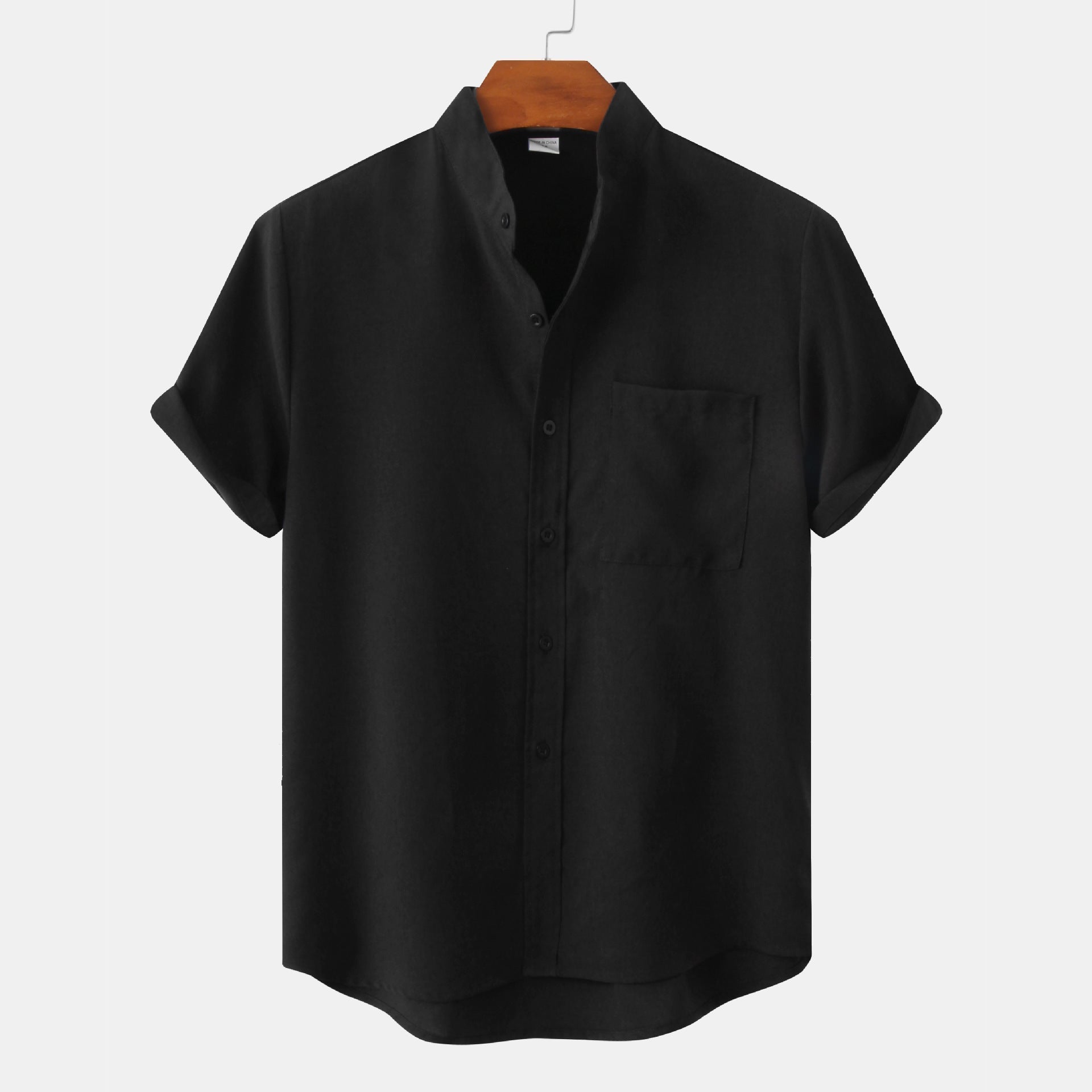Lorel | Camisa de algodón liso con botones