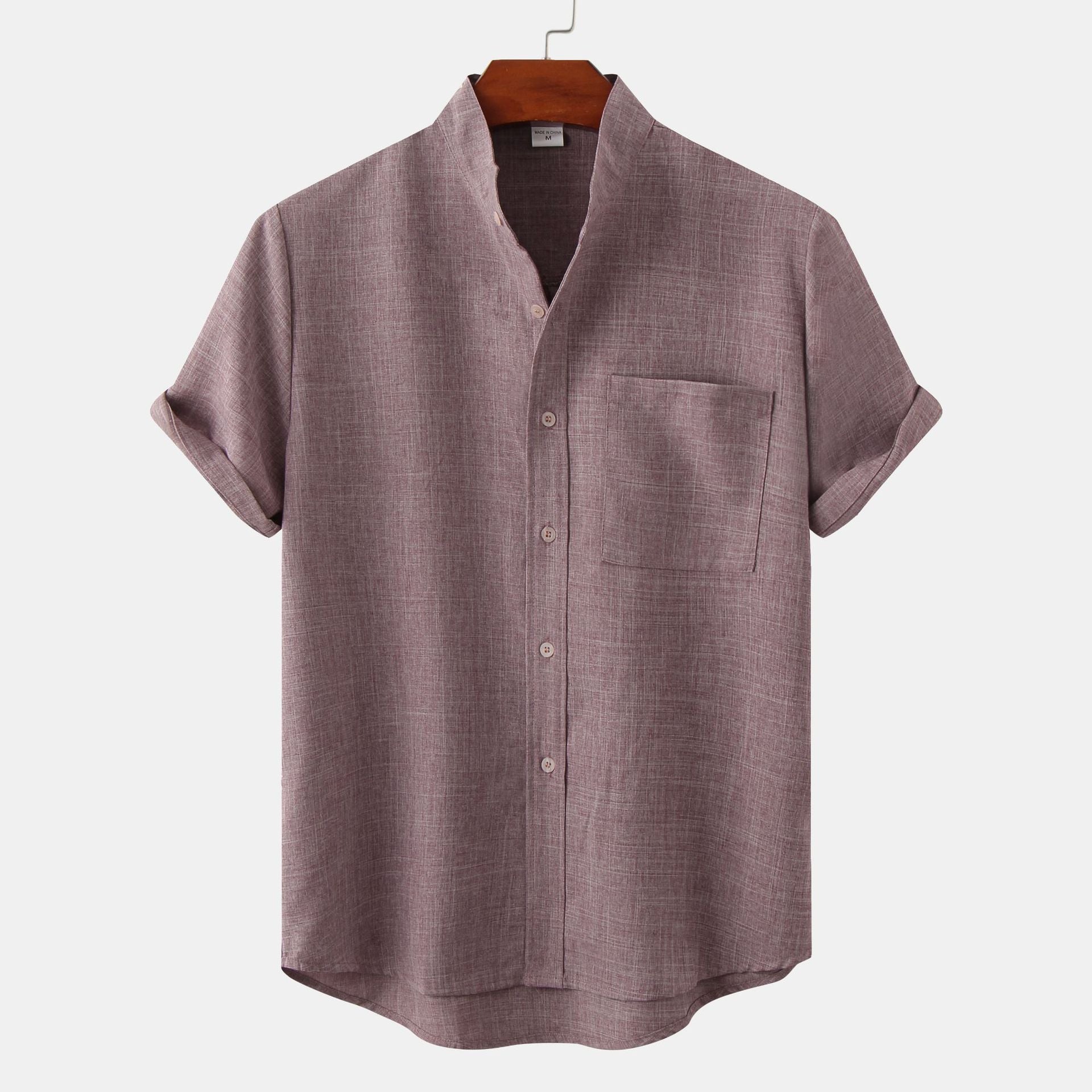 Lorel | Camisa de algodón liso con botones