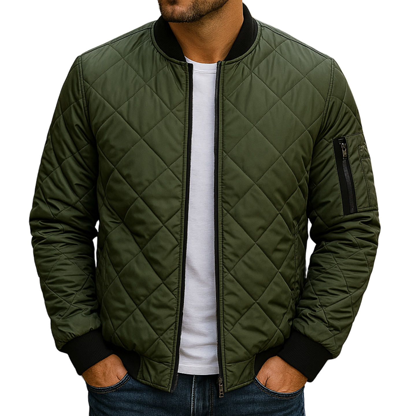Lorel | Chaqueta de algodón con estampado de rombos