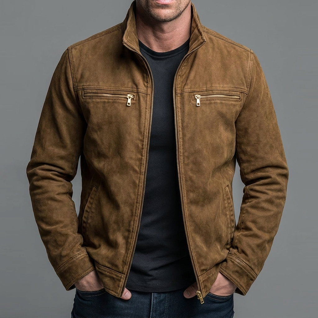 Lorel | Chaqueta de algodón vintage con cierre de cremallera