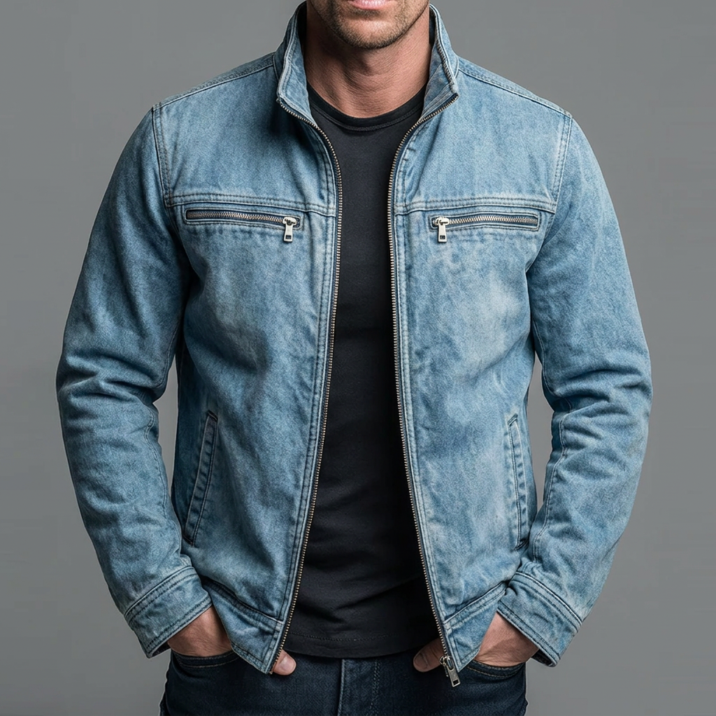 Lorel | Chaqueta de algodón vintage con cierre de cremallera