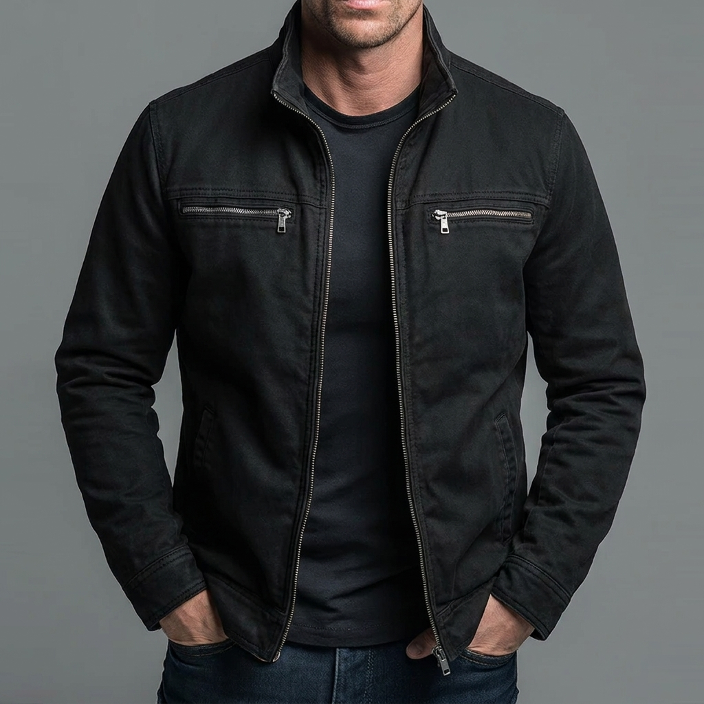 Lorel | Chaqueta de algodón vintage con cierre de cremallera
