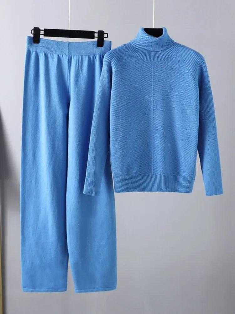 Lorel | Conjunto lounge de dos piezas tejido de ochos